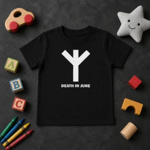 Premium Death In June Logo Neofolk Douglas Pearce Kids T-Shirt