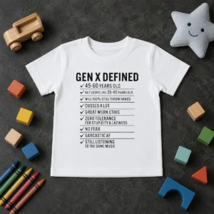 Hot Nice Gen Defined 45 60 Years Old Kids T-Shirt