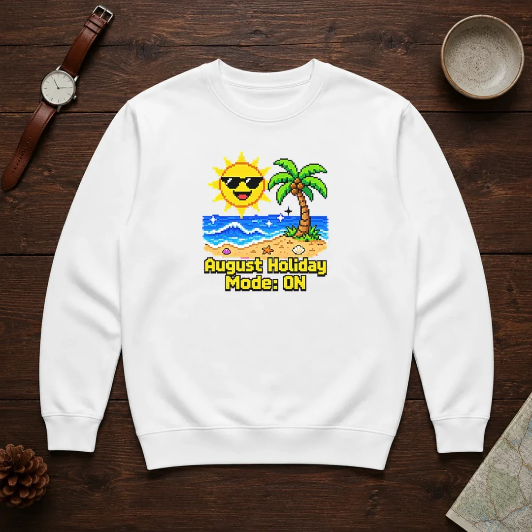 awesome-august-holiday-pixel-vacation-mode-sweater Awesome August Holiday Pixel Vacation Mode Sweater