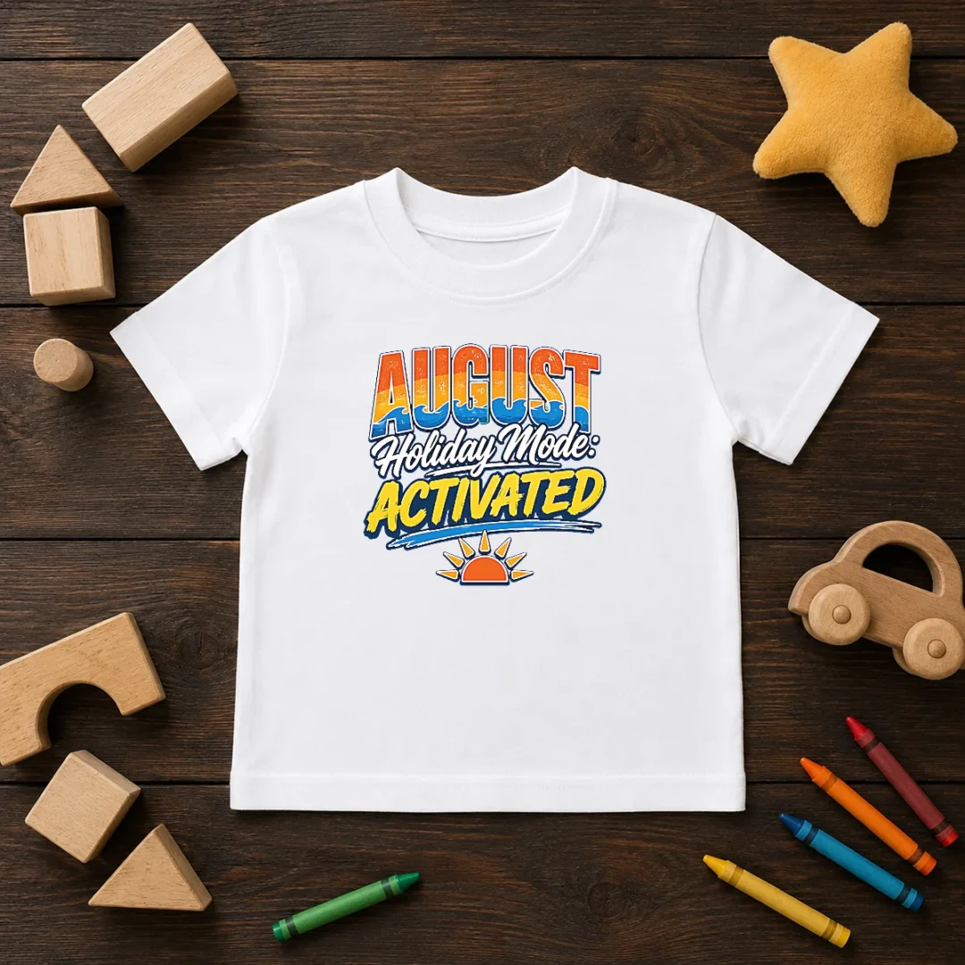 awesome-august-holiday-typography-for-summer-vibes-kids-t-shirt Awesome August Holiday Typography For Summer Vibes Kids T-Shirt