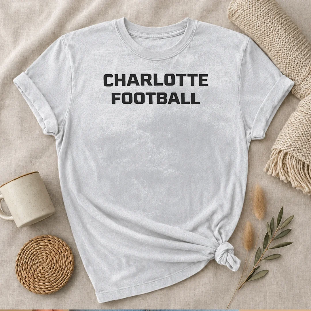 awesome-charlotte-football-ncaa-washed-t-shirt Awesome Charlotte Football NCAA Shirt - Image 8