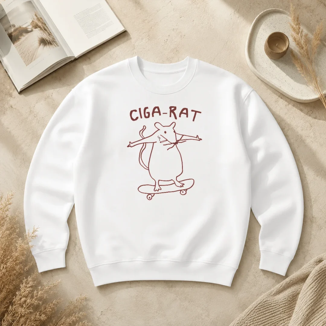 Awesome Ciga Rat Smoking Mouse On Skateboard Rat Sweater Awesome Ciga Rat Smoking Mouse On Skateboard Rat Sweater