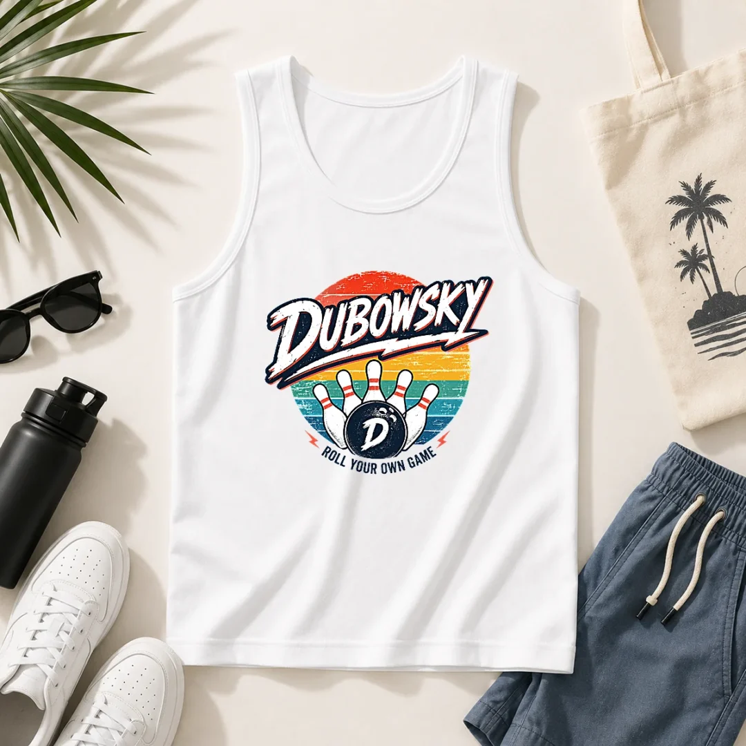 awesome-dubowsky-retro-bowling-roll-your-own-game-vintage-tank-top Awesome Dubowsky Retro Bowling Roll Your Own Game Vintage Tank Top