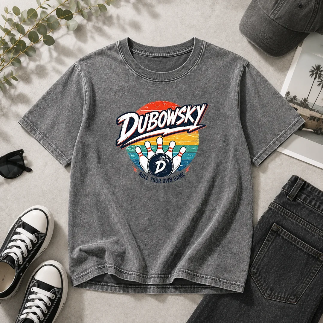 awesome-dubowsky-retro-bowling-roll-your-own-game-vintage-washed-t-shirt Awesome Dubowsky Retro Bowling Roll Your Own Game Vintage Washed T-Shirt