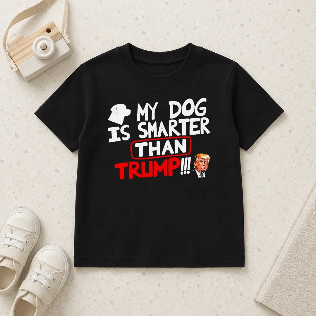 awesome-funny-my-dog-is-smarter-than-trump-political-humor-kids-t-shirt Awesome Funny My Dog Is Smarter Than Trump Political Humor Shirt - Image 9