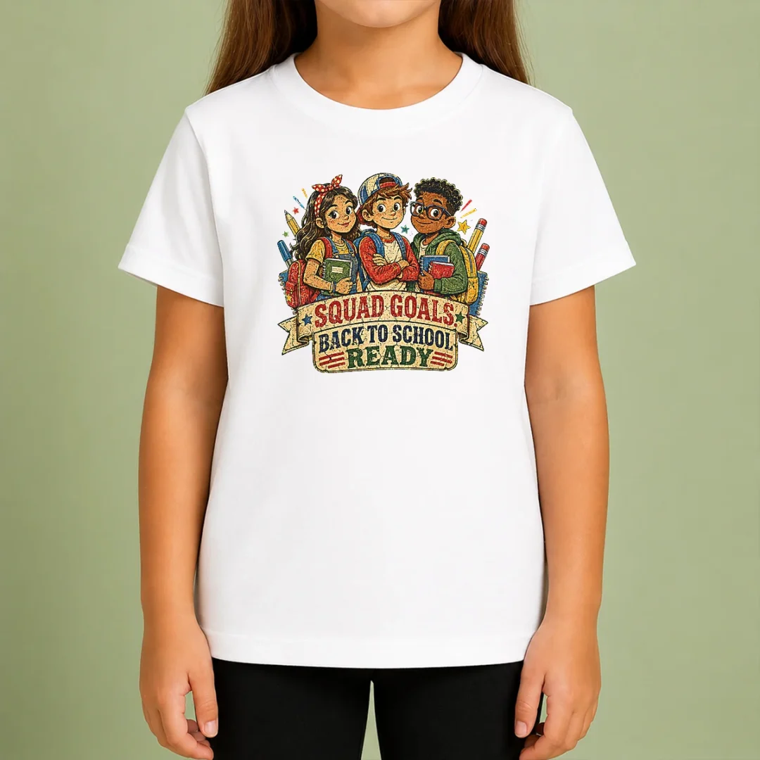 awesome-good-back-to-school-squad-goals-retro-distressed-kids-t-shirt Awesome Good Back To School Squad Goals Retro Distressed Kids T-Shirt