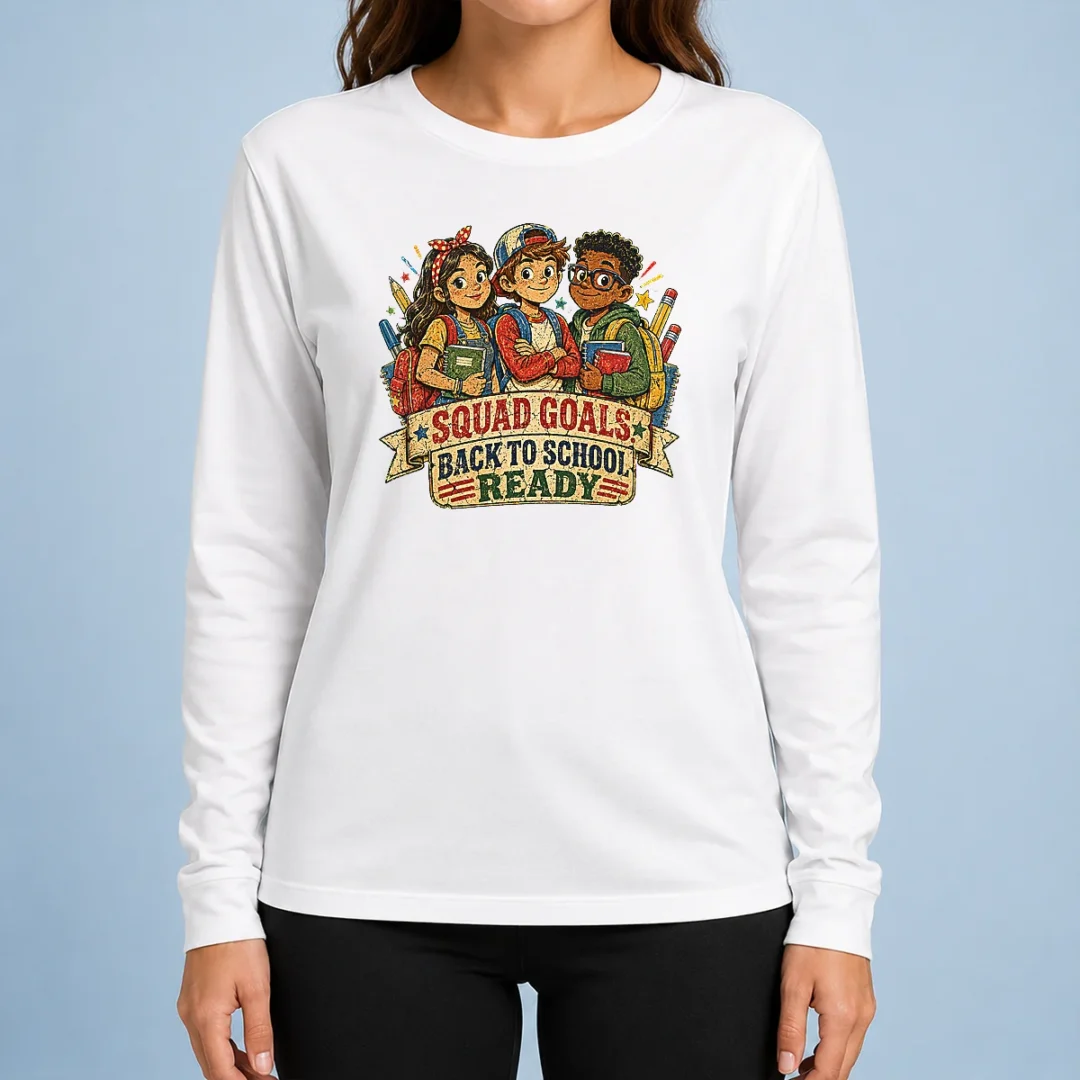 awesome-good-back-to-school-squad-goals-retro-distressed-long-sleeve-shirt Awesome Good Back To School Squad Goals Retro Distressed Long Sleeve Shirt