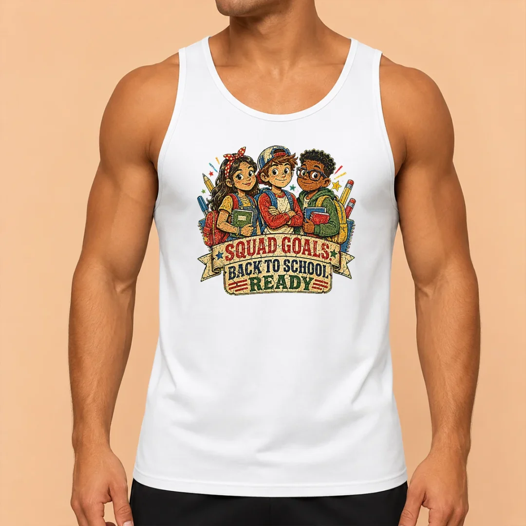 awesome-good-back-to-school-squad-goals-retro-distressed-tank-top Awesome Good Back To School Squad Goals Retro Distressed Tank Top