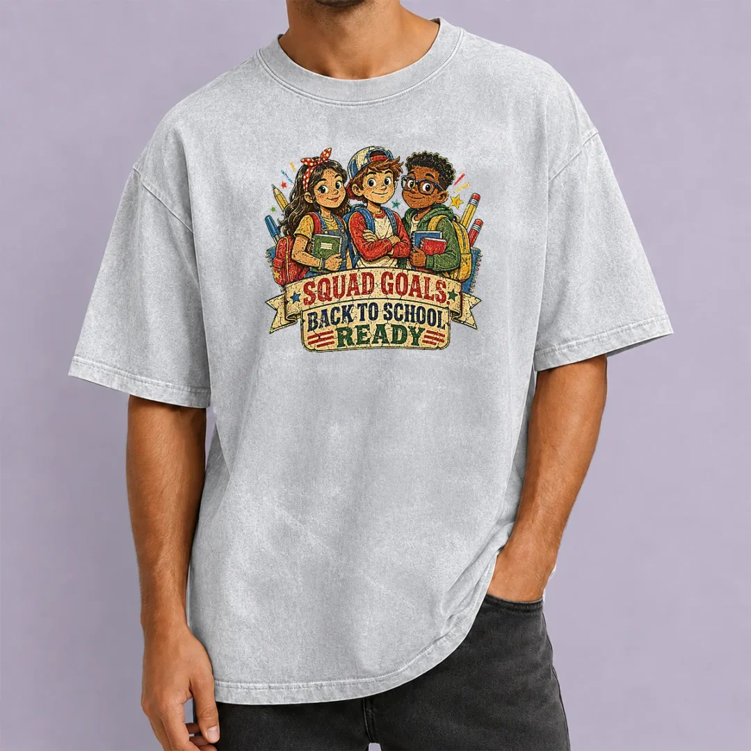 awesome-good-back-to-school-squad-goals-retro-distressed-washed-t-shirt Awesome Good Back To School Squad Goals Retro Distressed Washed T-Shirt