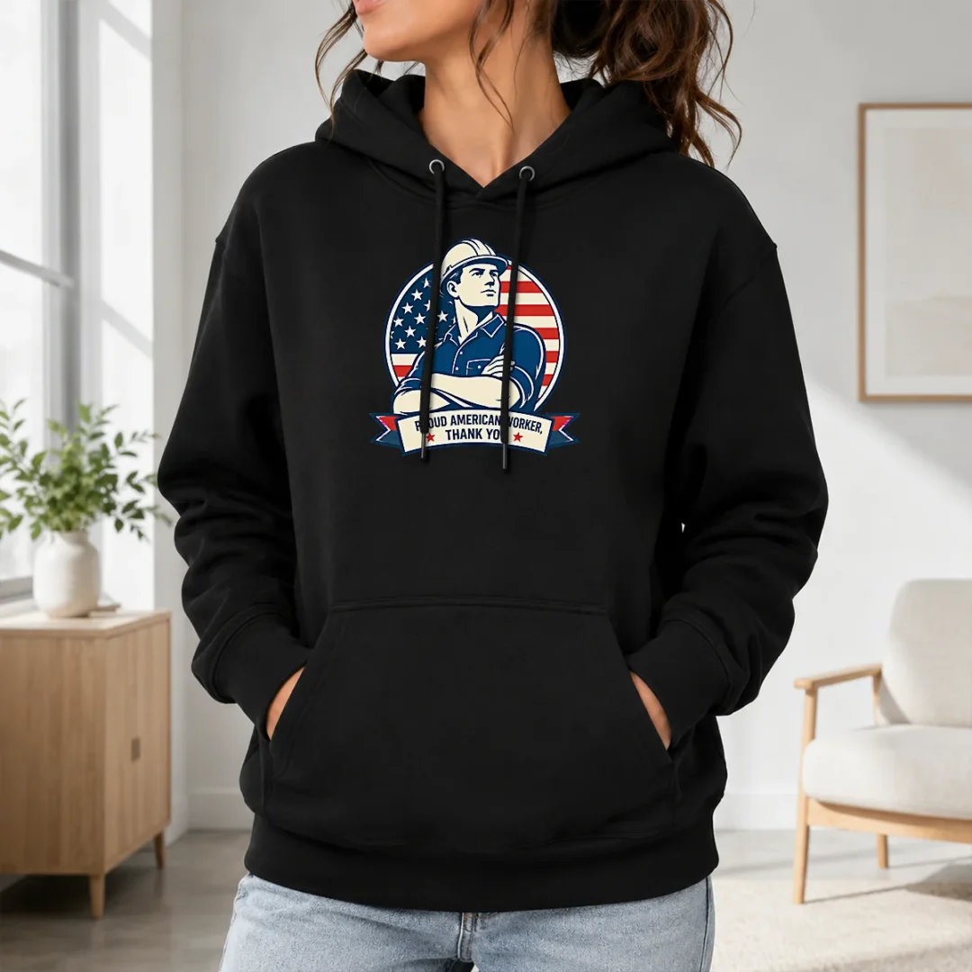 Awesome Hot Labour Day Minimalist Proud American Worker Hoodie Awesome Hot Labour Day Minimalist Proud American Worker Hoodie