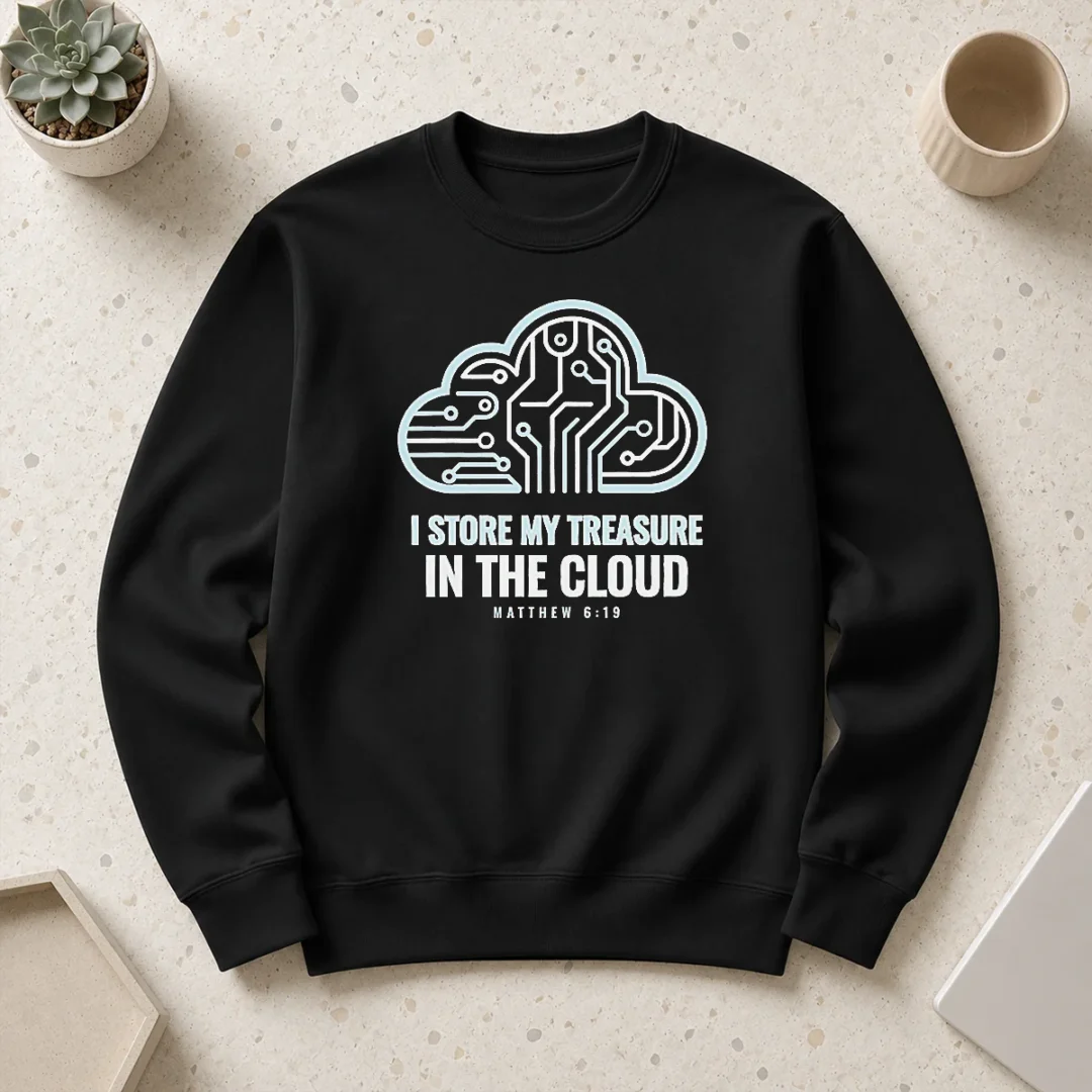 Awesome I Store My Treasure In The Cloud Matthew 6 19 Sweater Awesome I Store My Treasure In The Cloud Matthew 6 19 Sweater