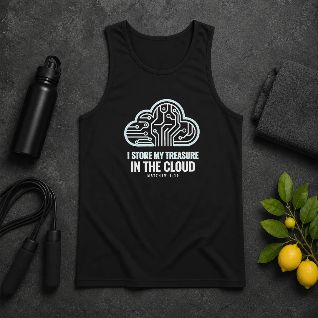 Awesome I Store My Treasure In The Cloud Matthew 6 19 Tank Top Awesome I Store My Treasure In The Cloud Matthew 6 19 Tank Top