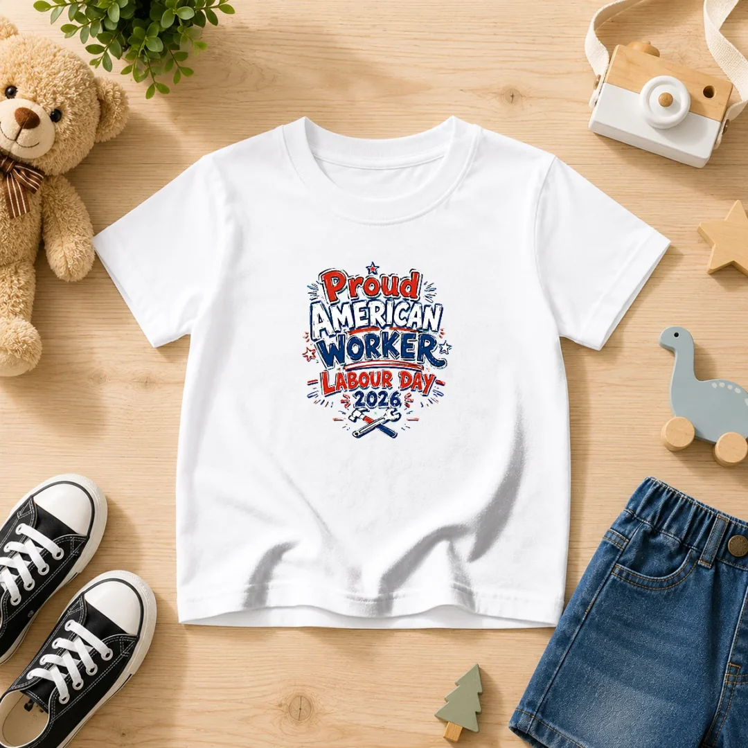 awesome-labour-day-proud-american-worker-doodle-kids-t-shirt-kid-t-shirt Awesome Labour Day Proud American Worker Doodle Kids T-Shirt