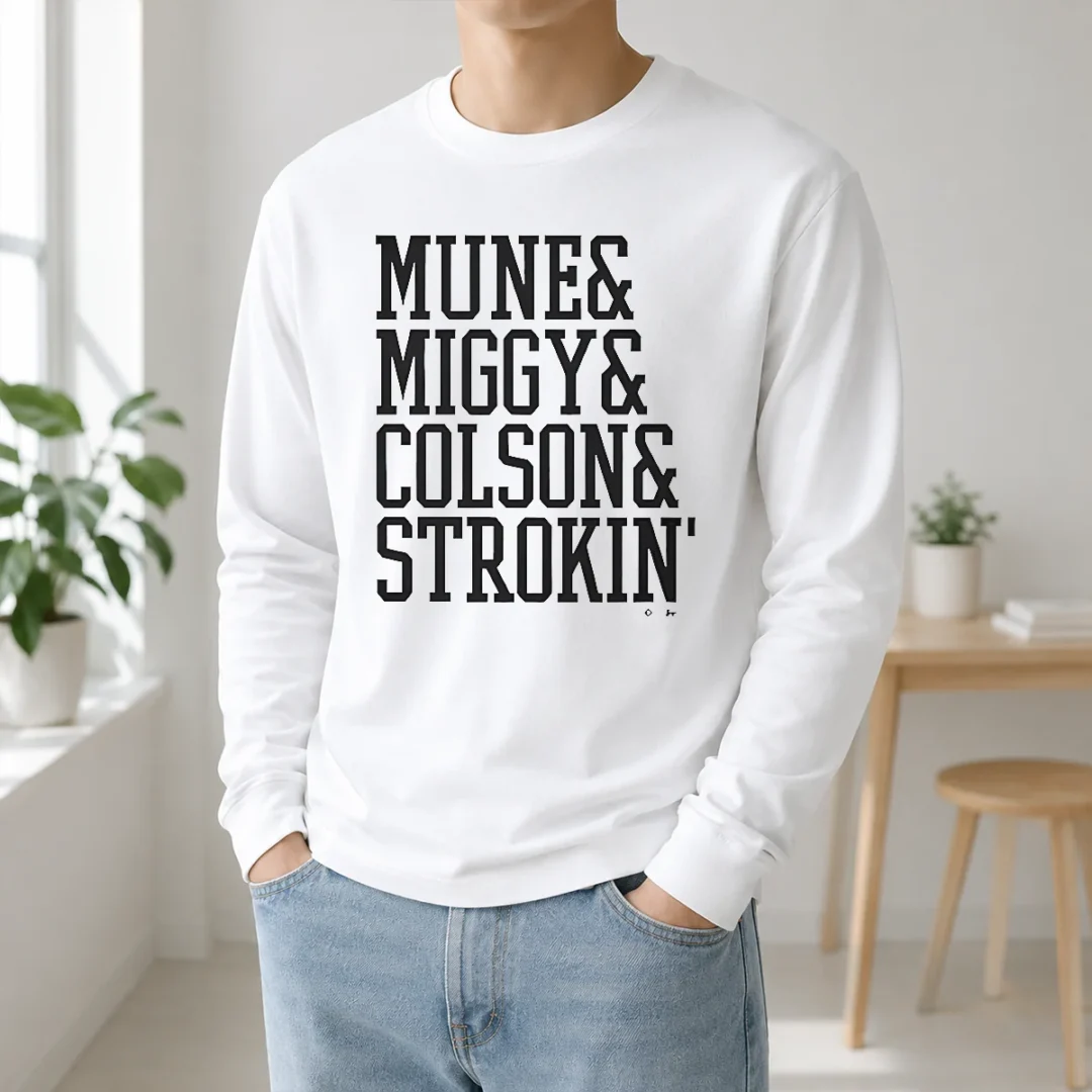 Awesome Mune Miggy Colson And Strokin' Detroit Tigers Players Long Sleeve Shirt Awesome Mune Miggy Colson And Strokin' Detroit Tigers Players Long Sleeve Shirt