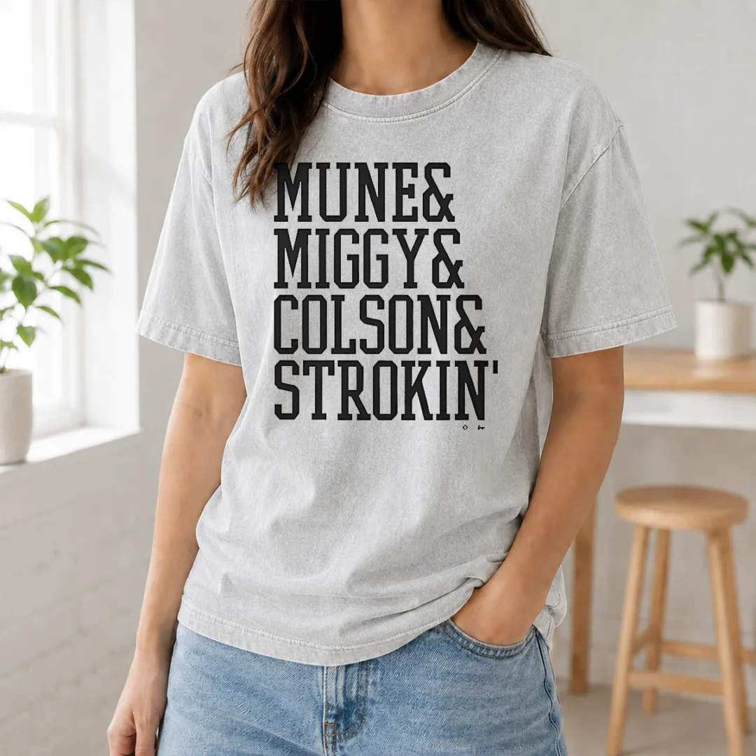 Awesome Mune Miggy Colson And Strokin' Detroit Tigers Players Washed T Shirt Awesome Mune Miggy Colson And Strokin' Detroit Tigers Players Washed T-Shirt