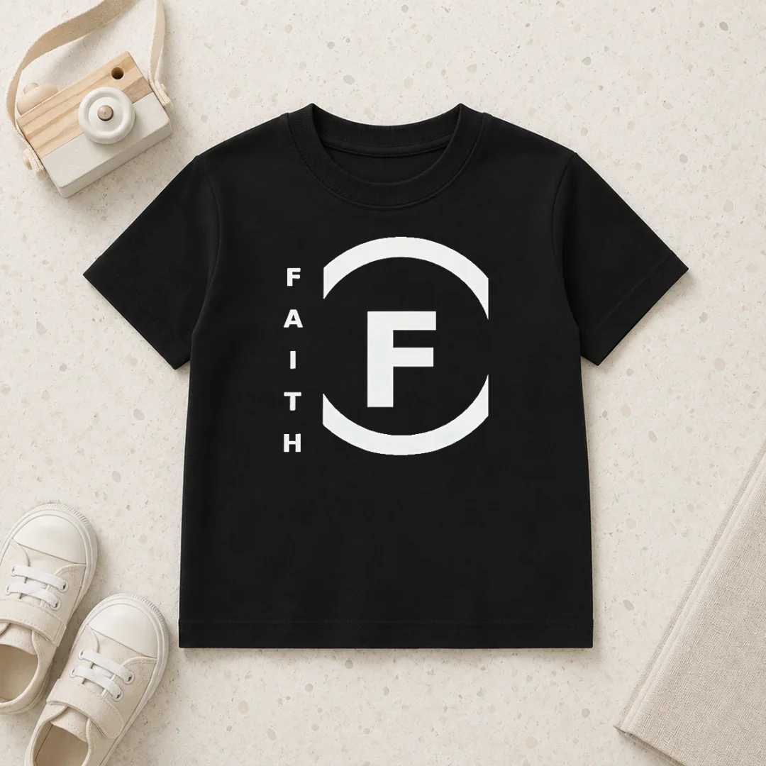 awesome-nice-faith-f-logo-minimalist-kids-t-shirt Awesome Nice Faith F Logo Minimalist Kids T-Shirt