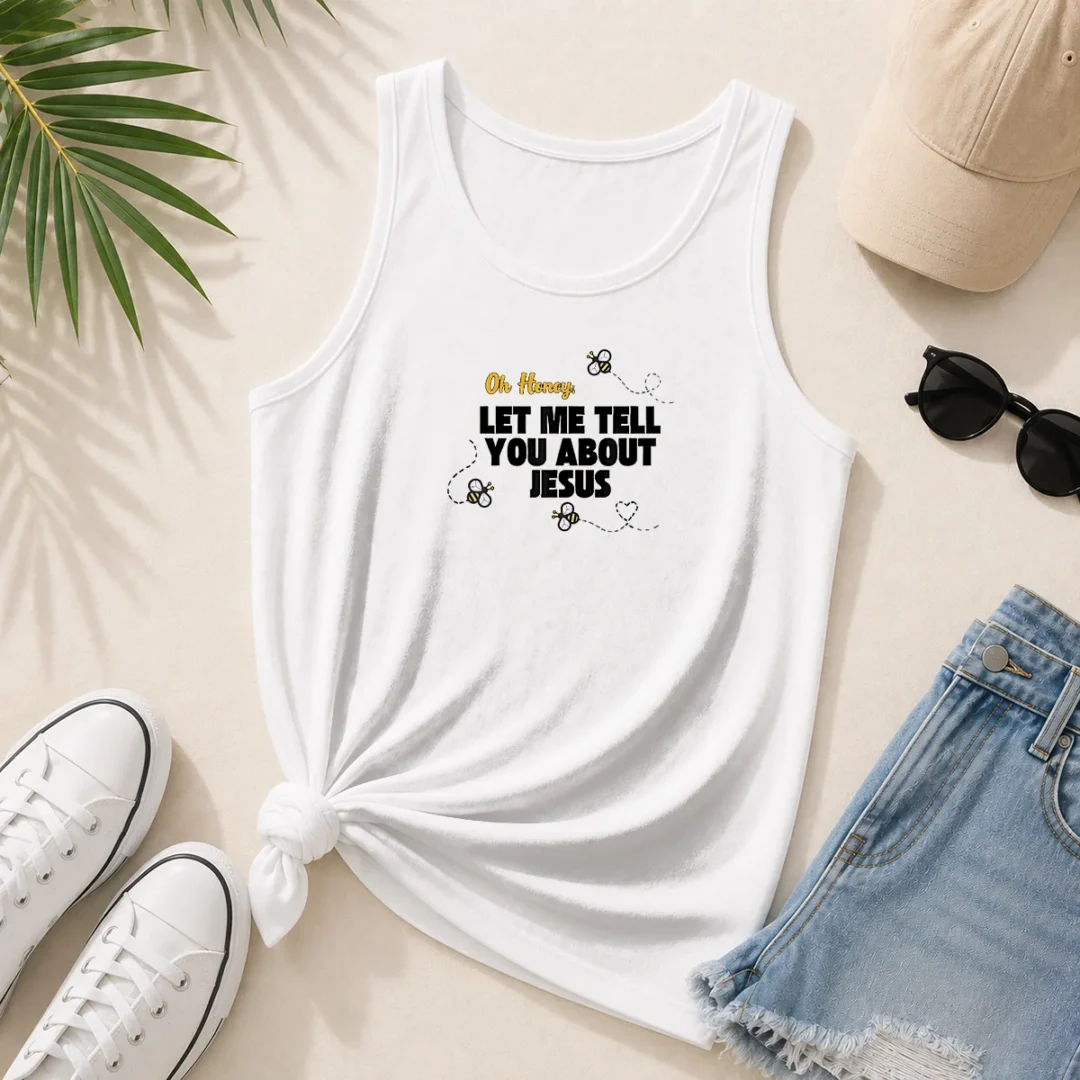 awesome-oh-honey-let-me-tell-you-about-jesus-bee-quote-tank-top Awesome Oh Honey Let Me Tell You About Jesus Bee Quote Tank Top