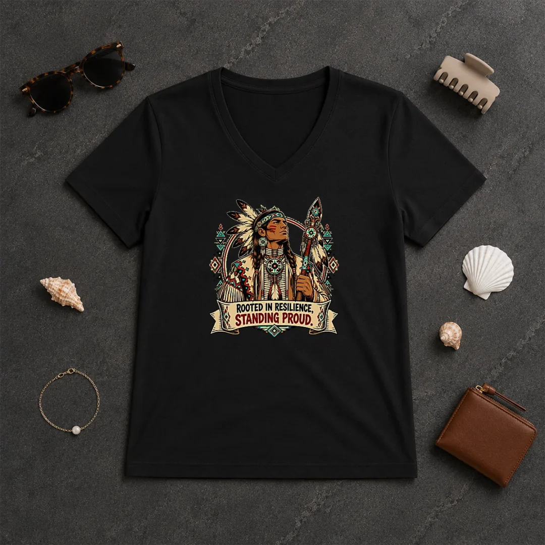 Awesome Original Indigenous Peoples Day Pride Warrior Vector V Neck Shirt Awesome Original Indigenous Peoples Day Pride Warrior Vector V-Neck Shirt