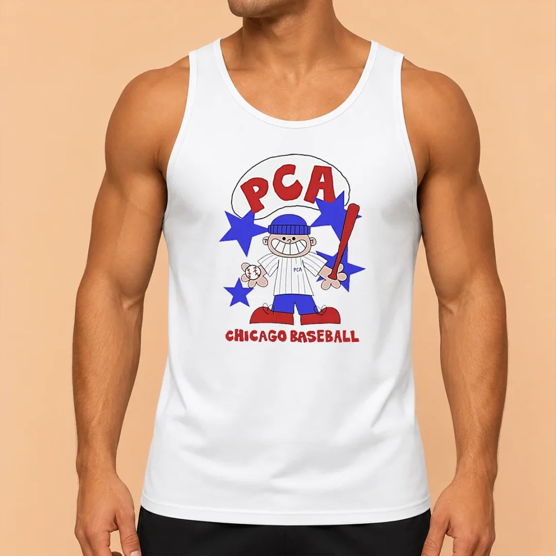 awesome-pca-chicago-baseball-character-shirt-with-pinstripe-uniform-and-baseball-bat-tank-top Awesome PCA Chicago Baseball Character Shirt With Pinstripe Uniform And Baseball Bat Tank Top