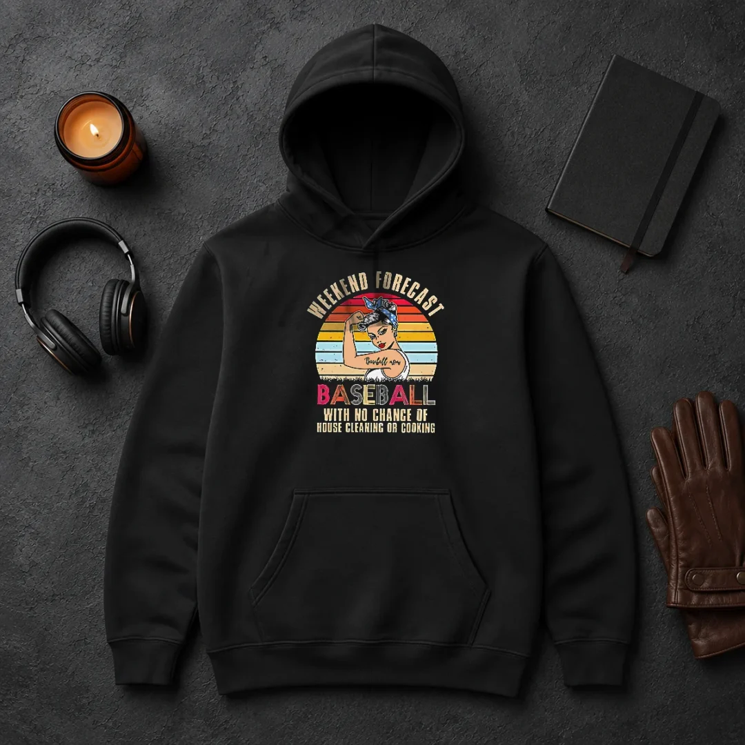 Awesome Pretty Baseball Mom Weekend Forecast With No Chance Of House Cleaning Or Cooking Hoodie Awesome Pretty Baseball Mom Weekend Forecast With No Chance Of House Cleaning Or Cooking Hoodie