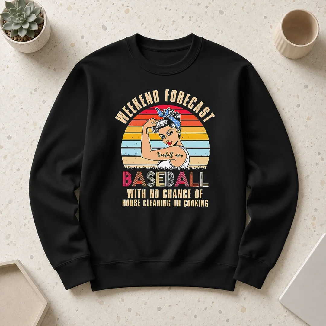 Awesome Pretty Baseball Mom Weekend Forecast With No Chance Of House Cleaning Or Cooking Sweater Awesome Pretty Baseball Mom Weekend Forecast With No Chance Of House Cleaning Or Cooking Sweater