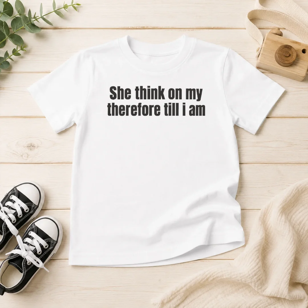 awesome-pretty-she-think-on-my-therefore-till-i-am-philosophical-meme-kids-t-shirt Awesome Pretty She Think On My Therefore Till I Am Philosophical Meme Kids T-Shirt
