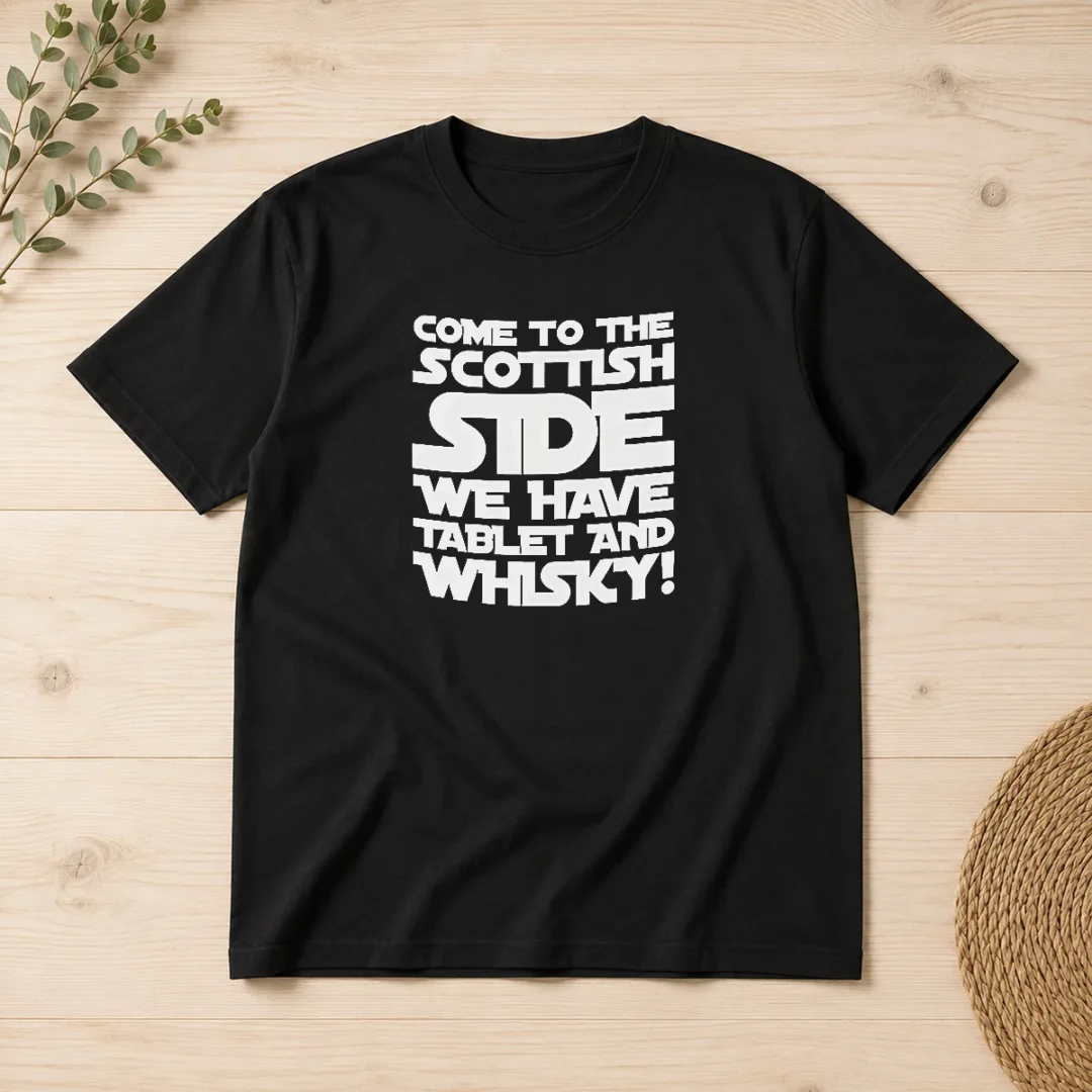 awesome-scottish-gift-come-to-the-scottish-side-we-have-tablet-and-whisky-t-shirt Awesome Scottish Gift Come To The Scottish Side We Have Tablet And Whisky