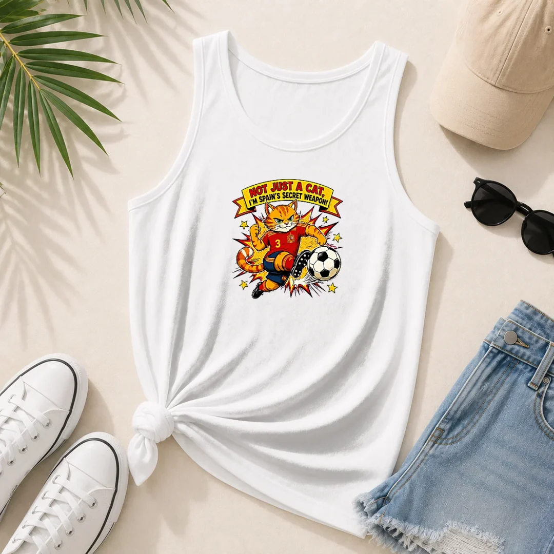 awesome-spain-soccer-cat-meme-comic-funny-football-humor-tank-top Awesome Spain Soccer Cat Meme Comic Funny Football Humor Tank Top