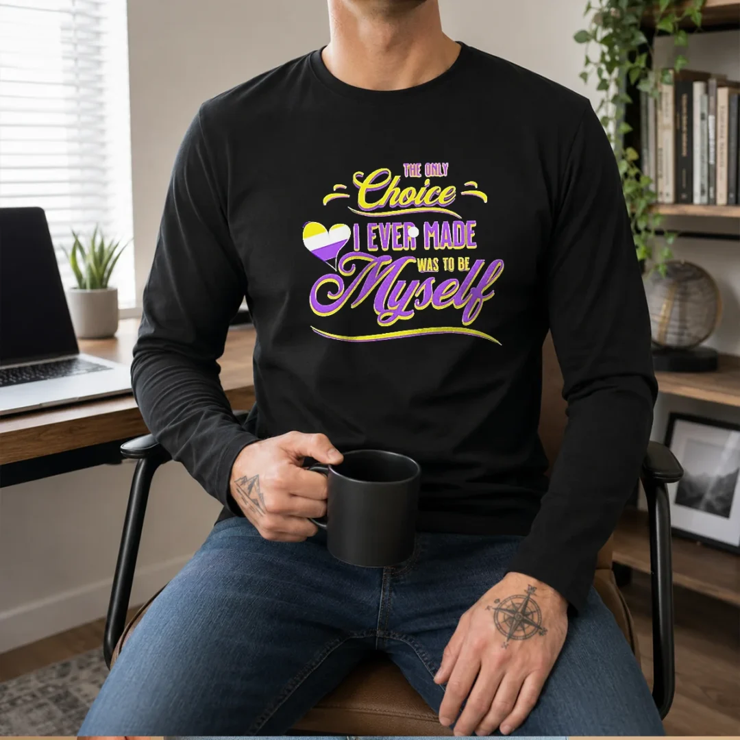 awesome-the-only-choice-i-ever-made-was-to-be-myself-non-binary-pride-long-sleeve-shirt Awesome The Only Choice I Ever Made Was To Be Myself Non Binary Pride Long Sleeve Shirt