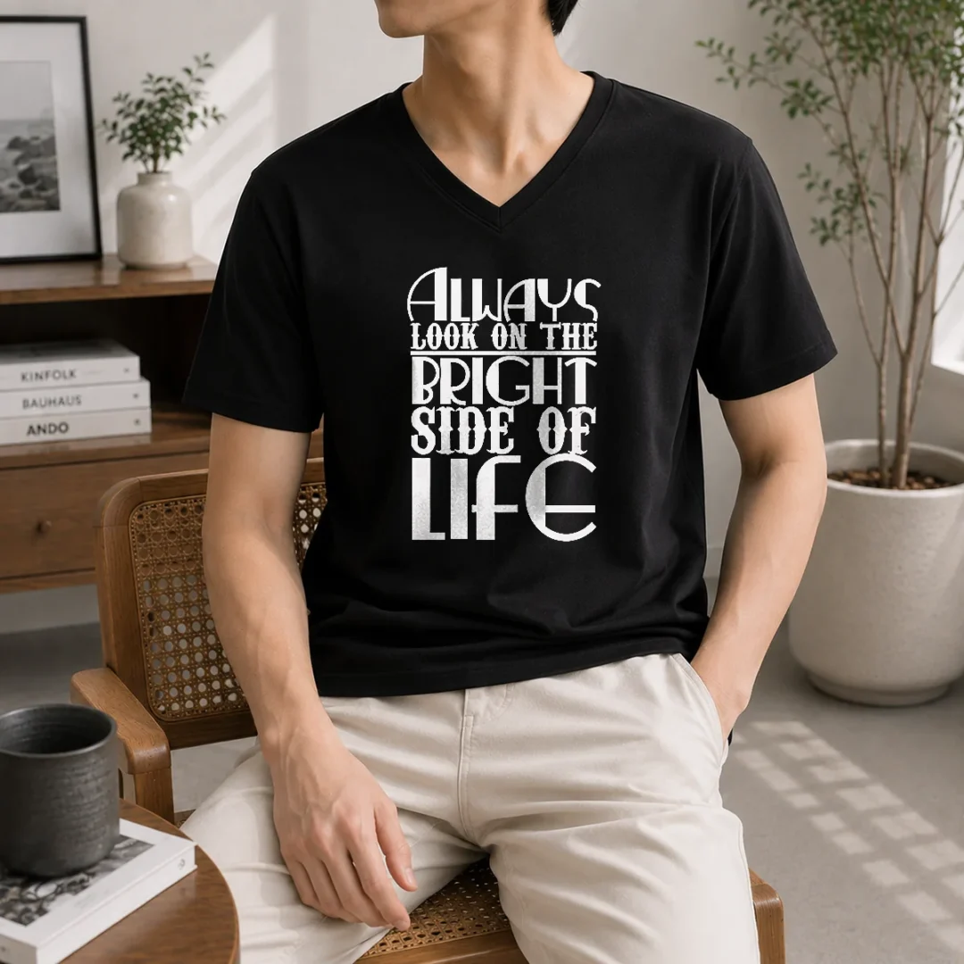 awesome-top-inspirational-quote-always-look-on-the-bright-side-of-life-v-neck-shirt Awesome Top Inspirational Quote Always Look On The Bright Side Of Life V-Neck Shirt