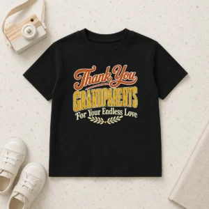 Good Awesome Grandparents Day Thank You Heartfelt Vector Kids T-Shirt