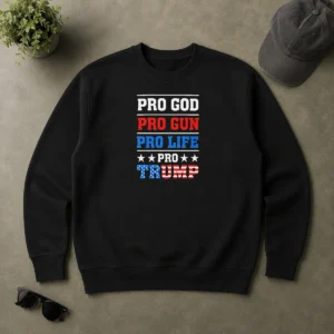 Pretty Awesome Pro God Pro Gun Pro Life Pro Trump Conservative Sweater