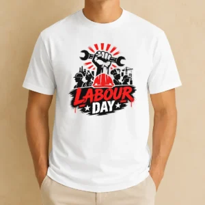 Top Nice Labour Day Workers Silhouette Fist Wrench Grunge