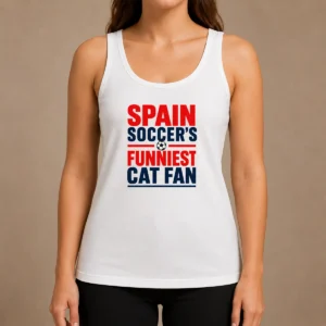 Official Premium Spain Soccer Cat Meme Funny Minimalist Tank Top