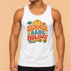Happy Pretty Retro 70s Summer Bank Holiday Flower Power Tank Top