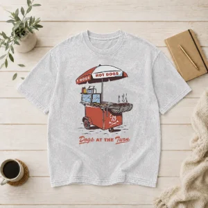 Premium Official Dogs At The Turn Pocket Washed T-Shirt