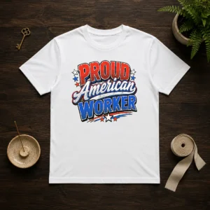 Premium Proud American Worker Labour Day Pop Art