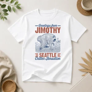 Hot Nice Greetings From Jimothy Seattle Critter Raccoon Comfort Colors