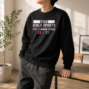Premium Save Girls Sports Common Sense Statement Sweater