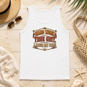 Nice Hot Labour Day Western Pride Vintage Saloon Tank Top