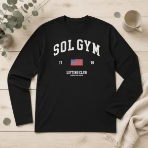 Premium Funny Solgym Lifting Club Earned Not Given 1776 Distressed Long Sleeve Shirt