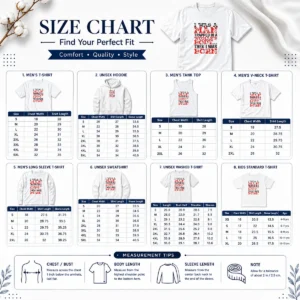 Size chart for Hot Official I Was A Man Trapped In A Woman'S Body Then I Was Born with measurements in inches and cm to help choose the right fit