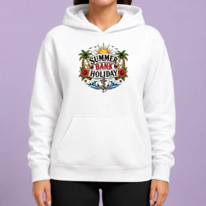 Pretty Premium Traditional Tattoo Summer Bank Holiday Anchor Hibiscus Hoodie