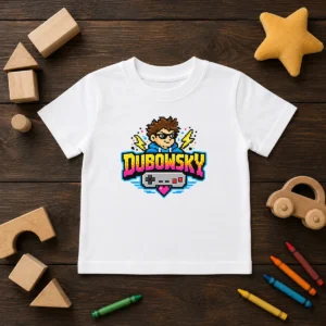 Good Dubowsky Pixel Art Gamer Controller Retro Logo Kids T-Shirt