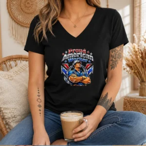 Premium American Labour Day Proud Worker Y2K6 V-Neck Shirt