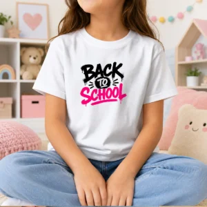 Good Brush Script Back To School Yellow Outline Kids T-Shirt