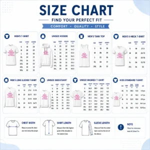 Size chart for Hot Premium I Have The Pussy I Make The Rules Empowerment with measurements in inches and cm to help choose the right fit