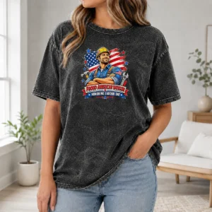 Good Original American Labour Day Celebration Vintage Washed T-Shirt