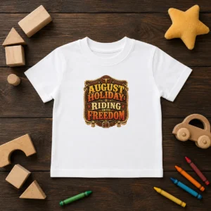 Good August Holiday Western Freedom Ride Kids T-Shirt