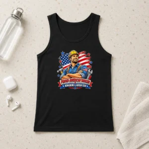 Premium Pretty American Labour Day Celebration Vintage Tank Top